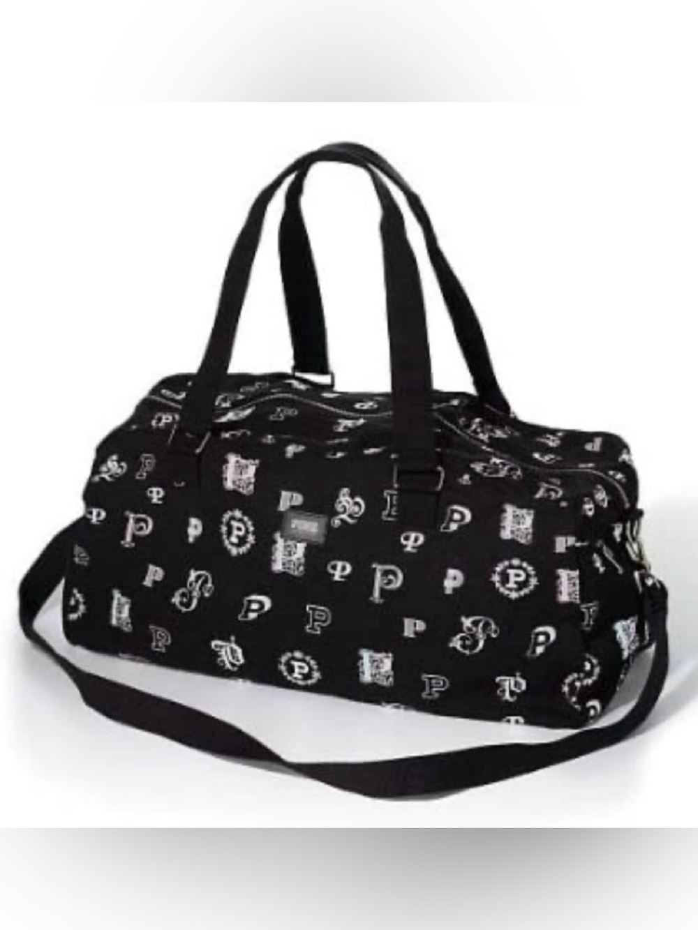 PINK: Black Logo/“P” Duffle Bag